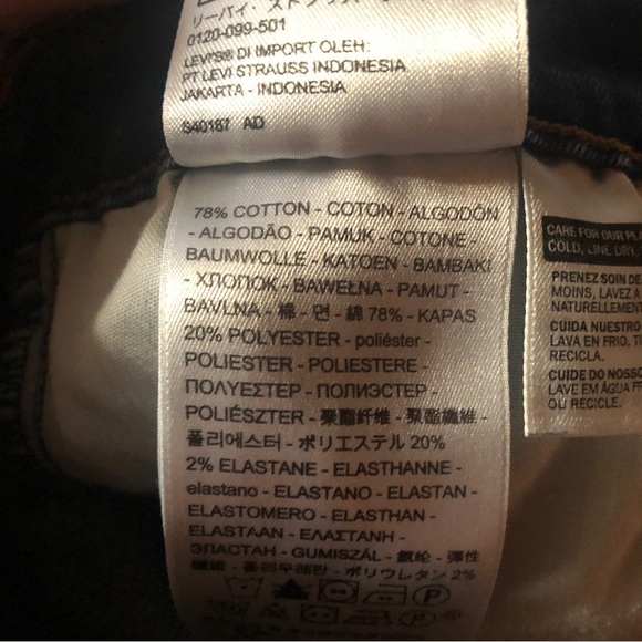 Levi’s mid rise skinny dark wash jeans size 12 - Picture 6 of 7